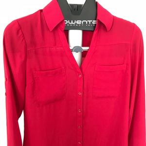 Express Portofino button-down blouse—Pink